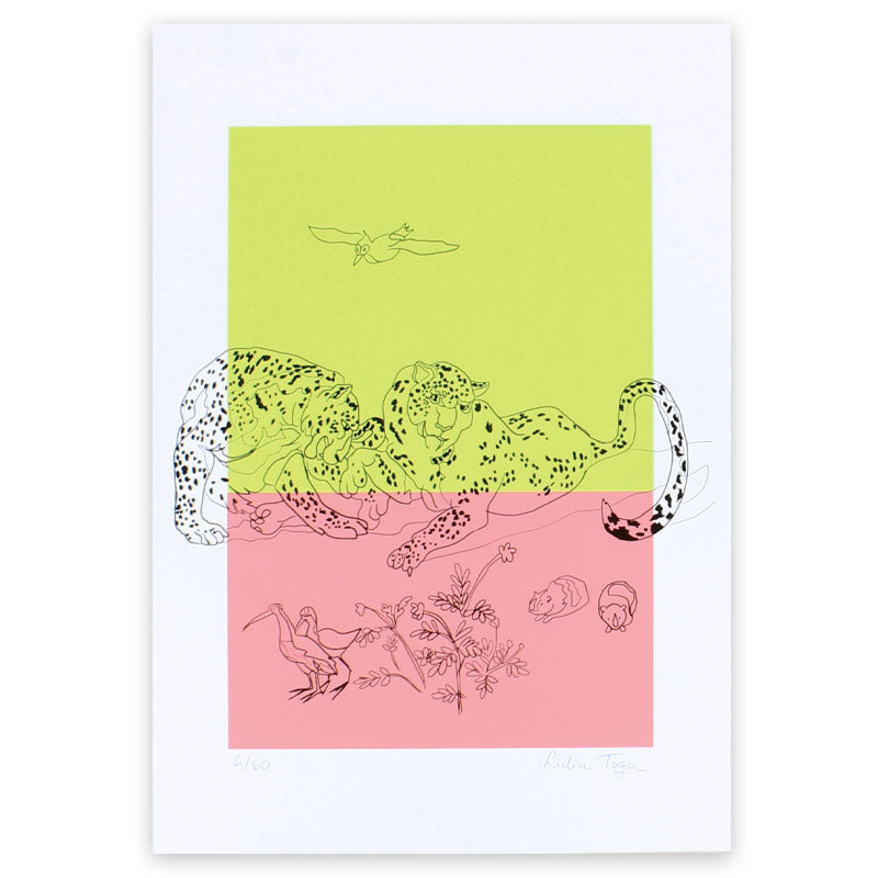 Serigrafia leopardo Lidia Toga