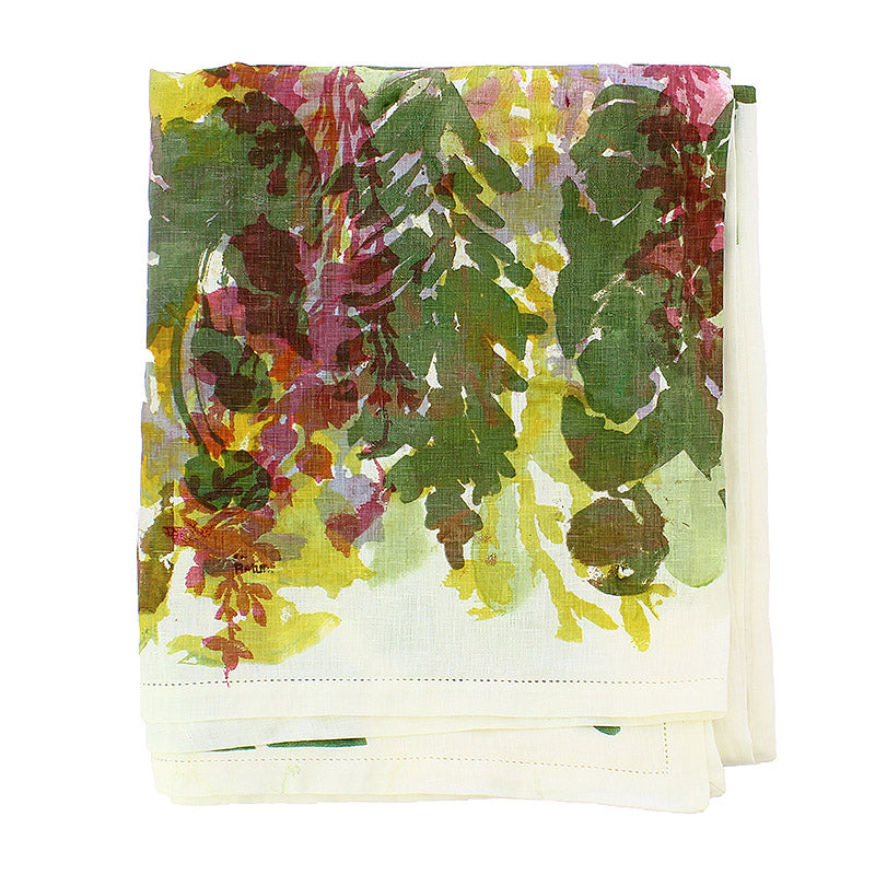 
                  
                    Frieseke Hollyhocks Linen Tablecloth
                  
                