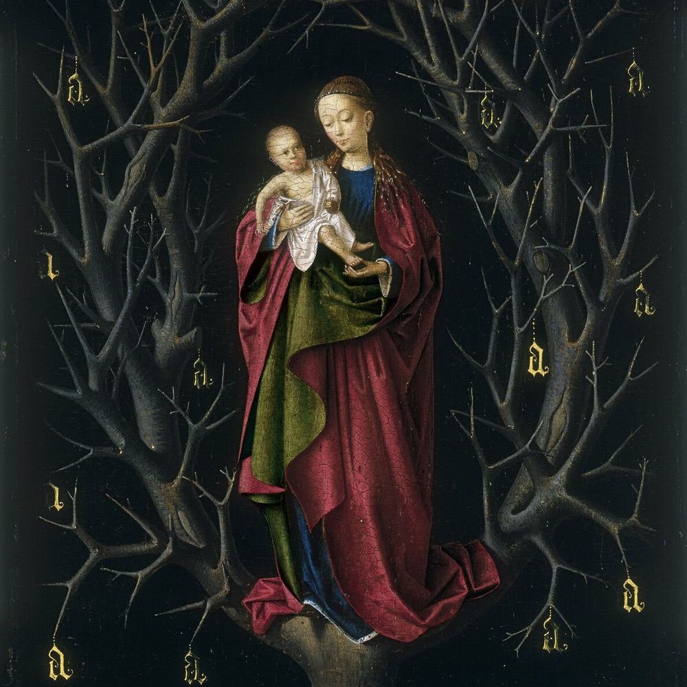 Petrus Christus: La Virgen del árbol seco, c. 1465